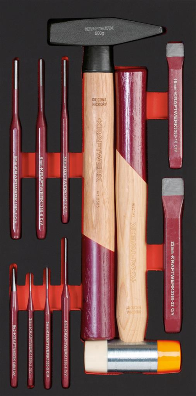 Kraftwerk Schlagwerzeug Schaumstoffeinlage PRO Line 11-tlg.